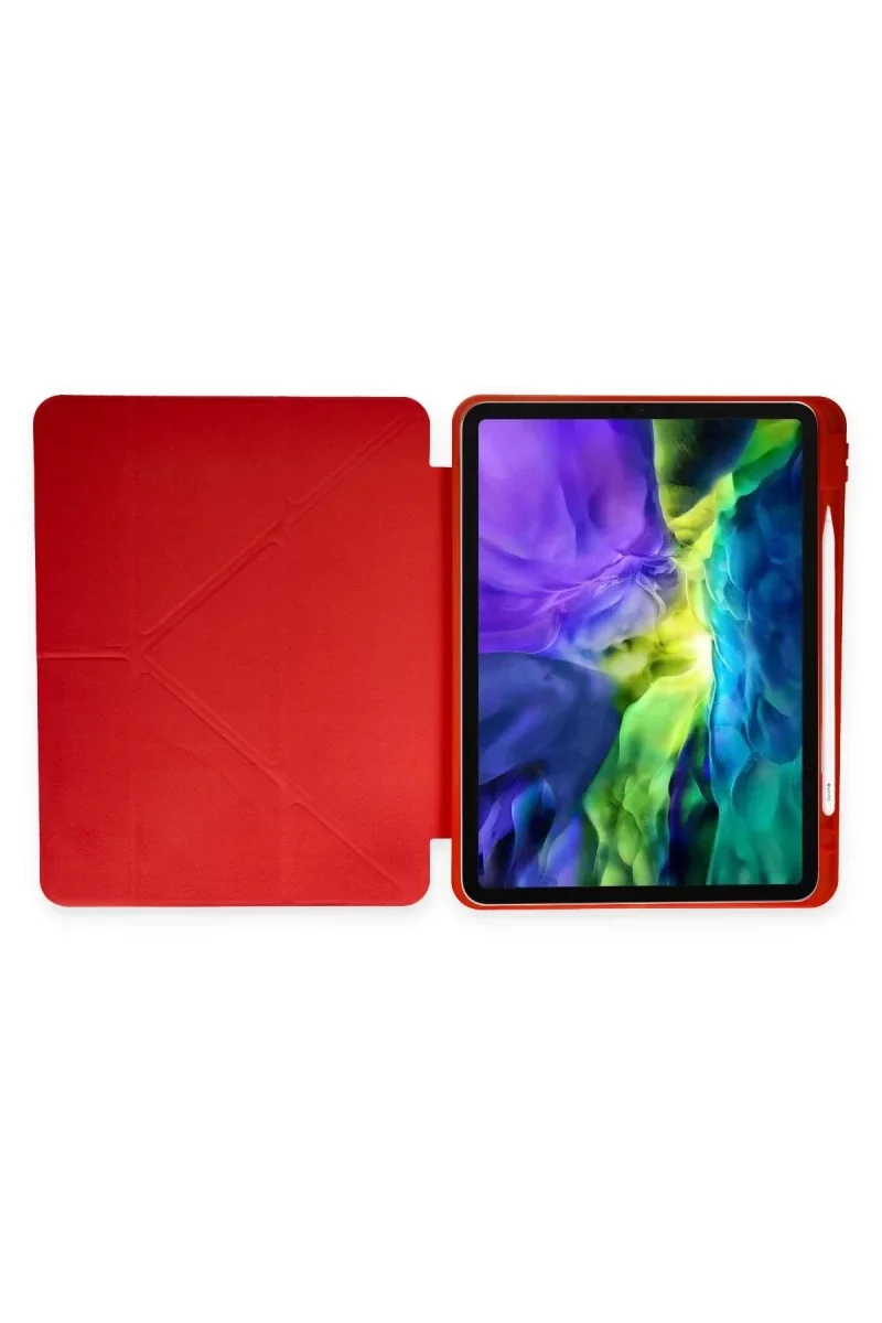 Apple iPad Pro 11 (2024) Kılıf Kalemlikli Mars Tablet Kılıfı - Kırmızı Apple iPad Pro 11 (2024) Kılıf Kalemlikli Mars Tablet Kılıfı - Kırmızı