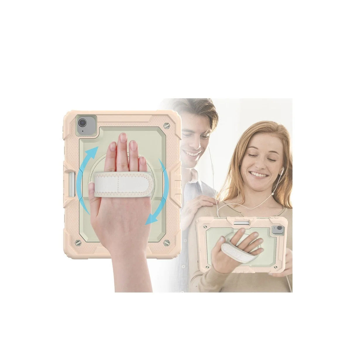 Apple İpad Pro 11 (2020) Kılıf Strap New Tablet Kapak - Pembe