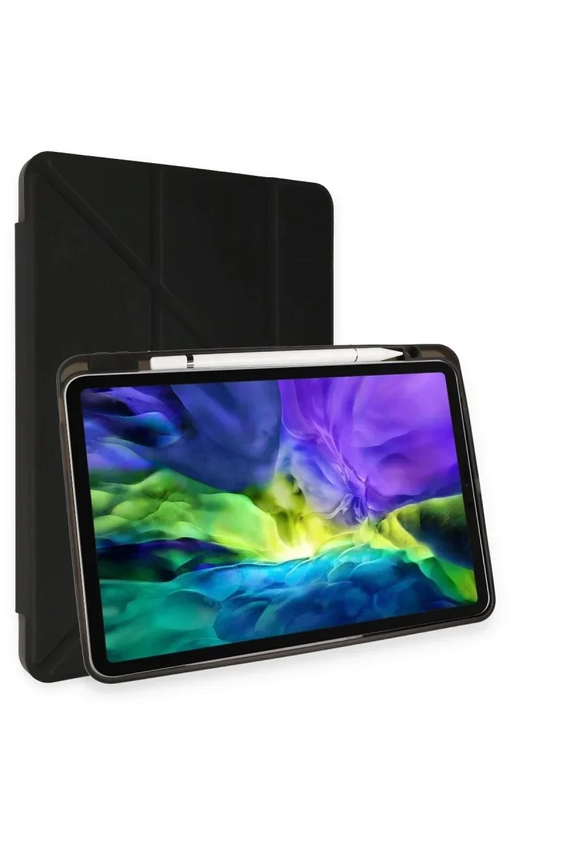 Apple iPad Pro 11 (2024) Kılıf Kalemlikli Mars Tablet Kılıfı - Siyah Apple iPad Pro 11 (2024) Kılıf Kalemlikli Mars Tablet Kılıfı - Siyah