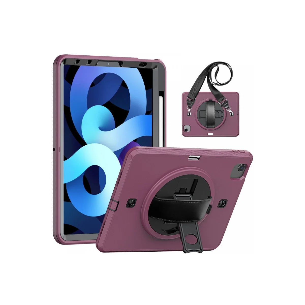 Apple İpad Pro 11 (2020) Kılıf Strap-c Otterbox Tablet Kapak - Mürdüm Apple İpad Pro 11 (2020) Kılıf Strap-c Otterbox Tablet Kapak - Mürdüm