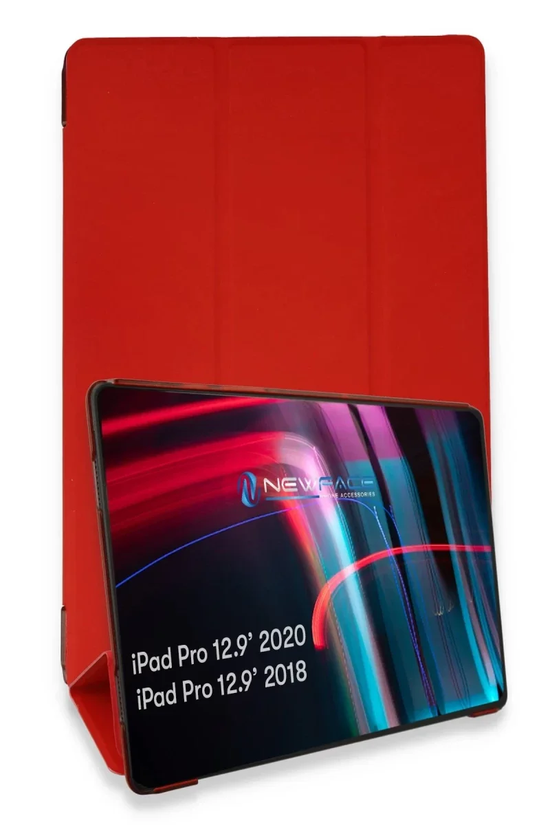 Apple iPad Pro 12.9 (2021) Kılıf Tablet Smart Kılıf - Kırmızı