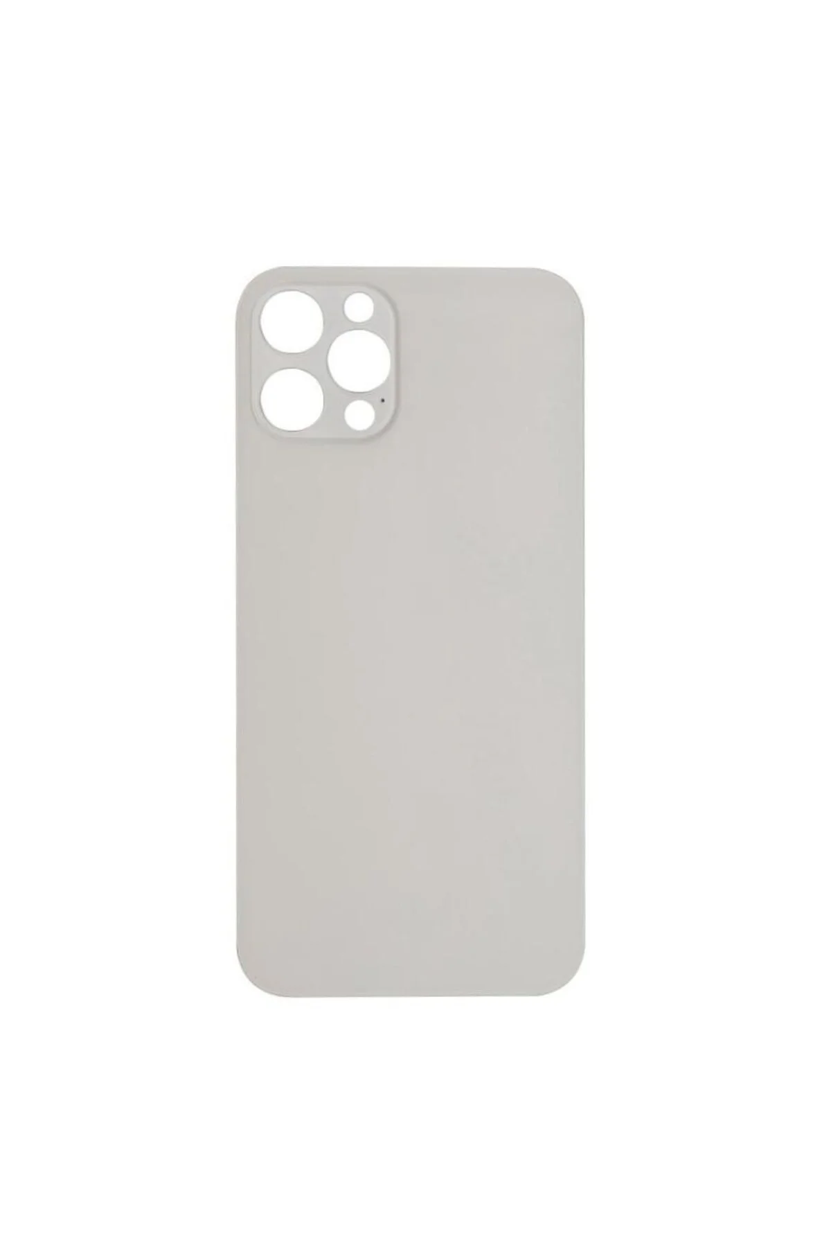 Apple iPh. 12 Pro Uyumlu LOGOLU Arka Pil Batarya Kapağı - LENS HARİÇ Beyaz