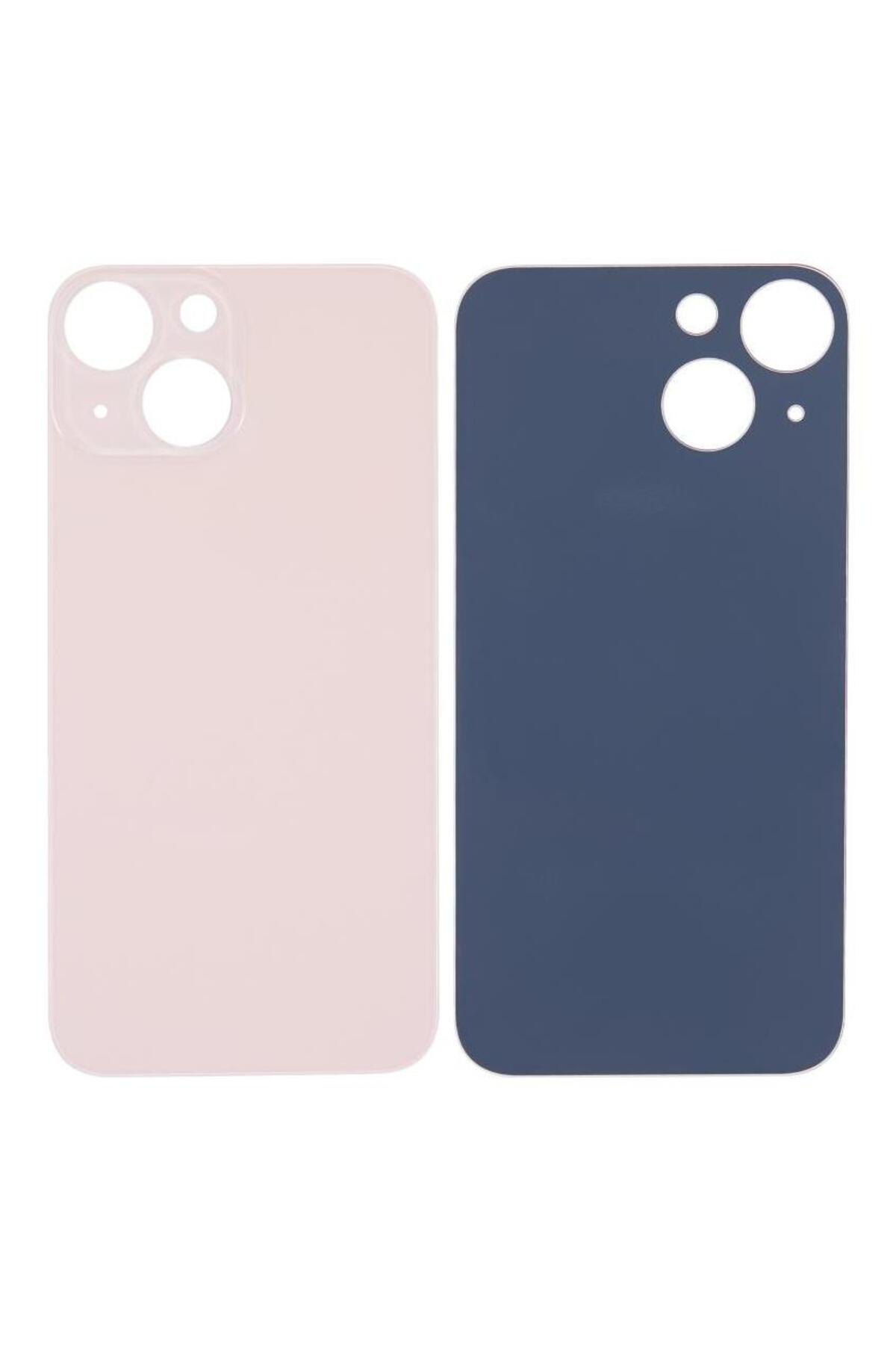 Apple iPh. 13 Mini Uyumlu LOGOLU Arka Pil Batarya Kapağı, LENS HA