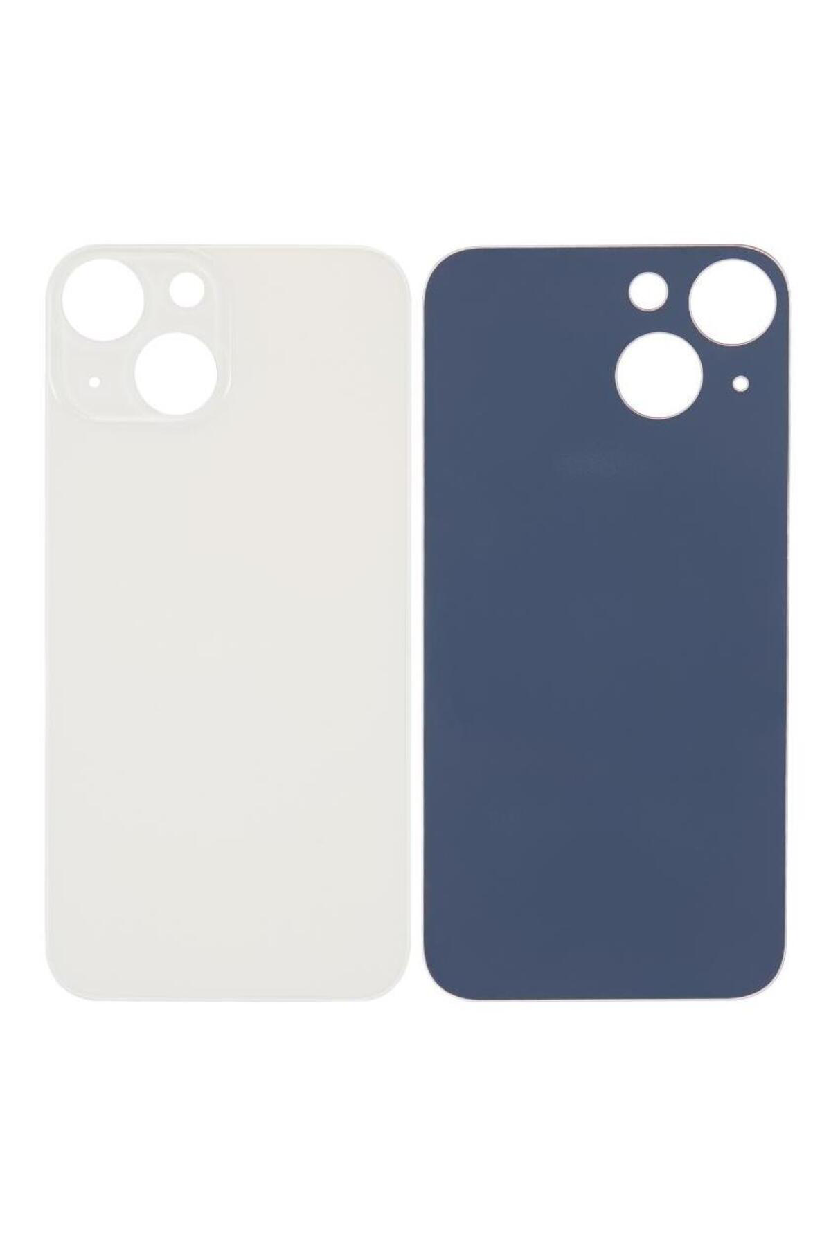 Apple iPh. 13 Mini Uyumlu LOGOLU Arka Pil Batarya Kapağı, LENS HA