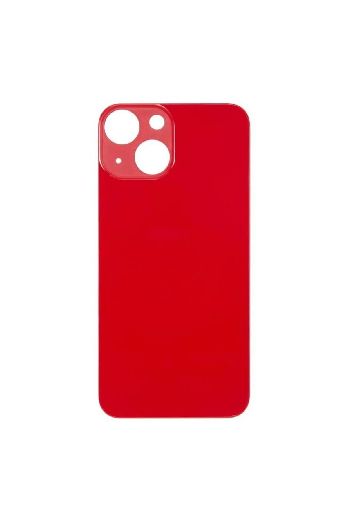 Apple iPh. 13 Mini Uyumlu LOGOLU Arka Pil Batarya Kapağı, LENS HARİÇ. Kırmızı