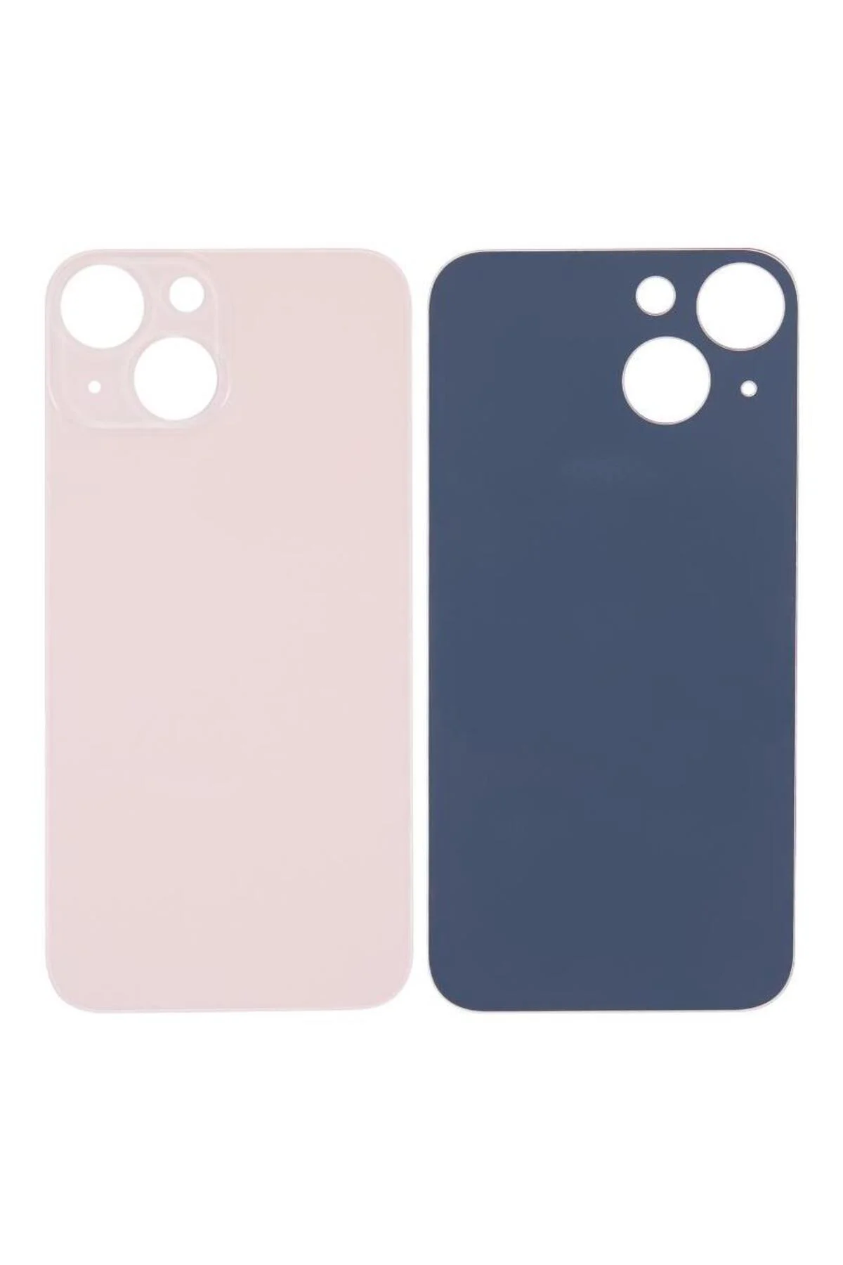 Apple iPh. 13 Mini Uyumlu LOGOLU Arka Pil Batarya Kapağı, LENS HARİÇ. Pembe