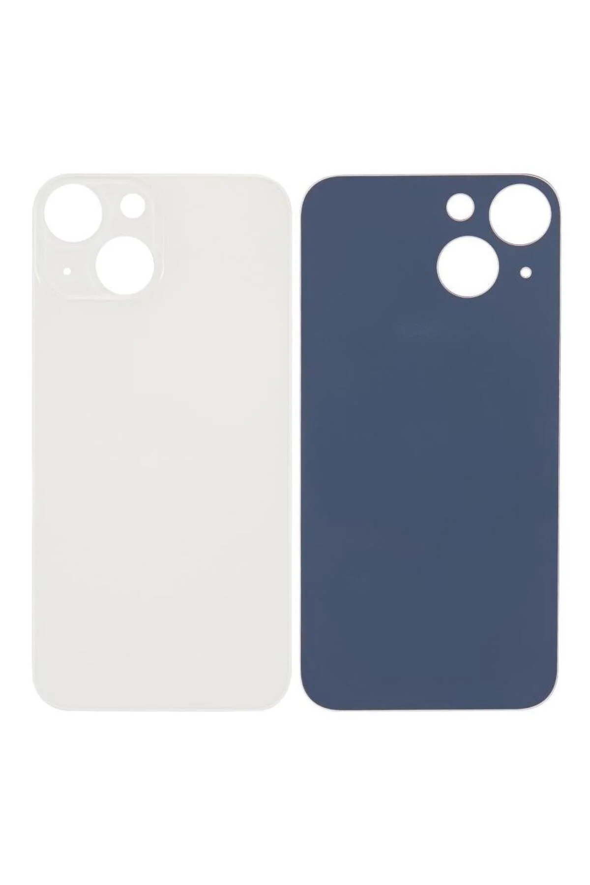 Apple iPh. 13 Mini Uyumlu LOGOLU Arka Pil Batarya Kapağı, LENS HARİÇ. Beyaz - Görsel 2