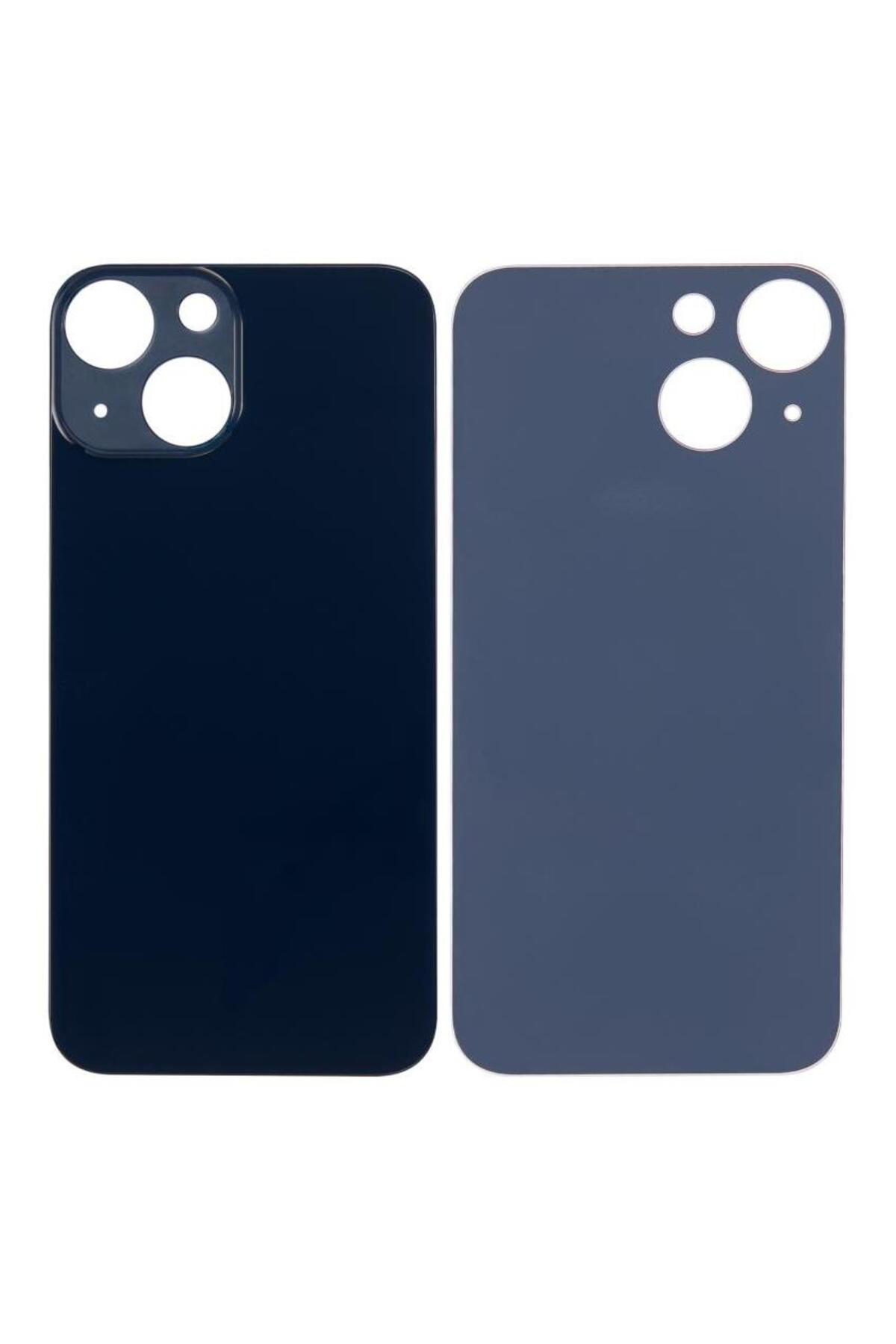 Apple iPh. 13 Mini Uyumlu LOGOLU Arka Pil Batarya Kapağı, LENS HA