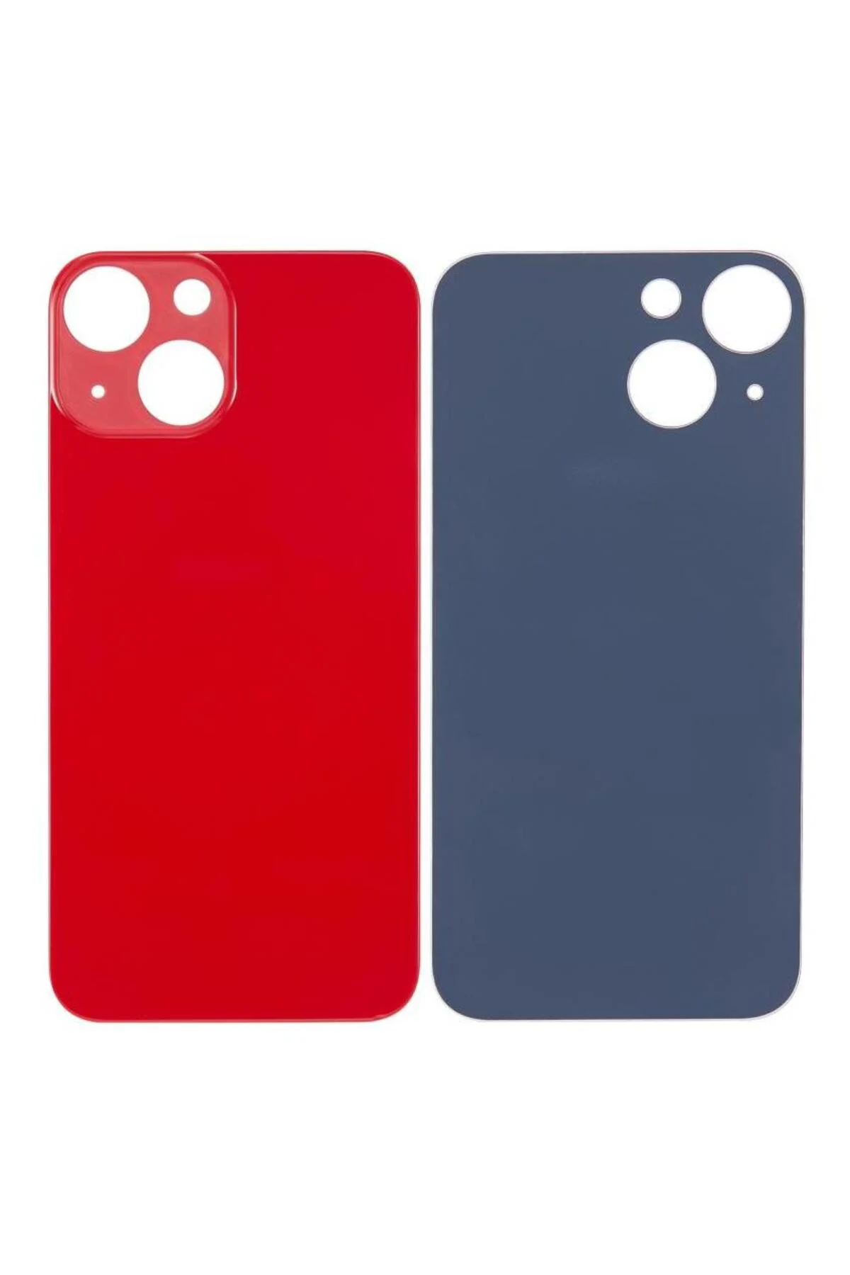Apple iPh. 13 Mini Uyumlu LOGOLU Arka Pil Batarya Kapağı, LENS HARİÇ. Kırmızı