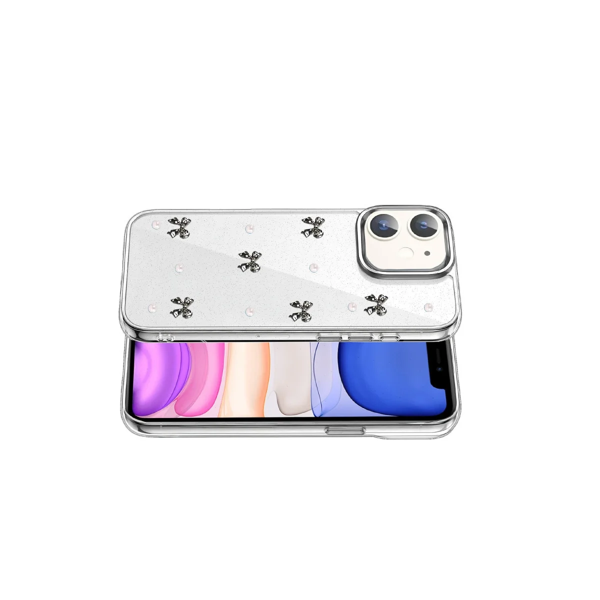 Apple İphone 11 Fiyonk Desenli Kapak - Desen 8 Apple İphone 11 Fiyonk Desenli Kapak - Desen 8