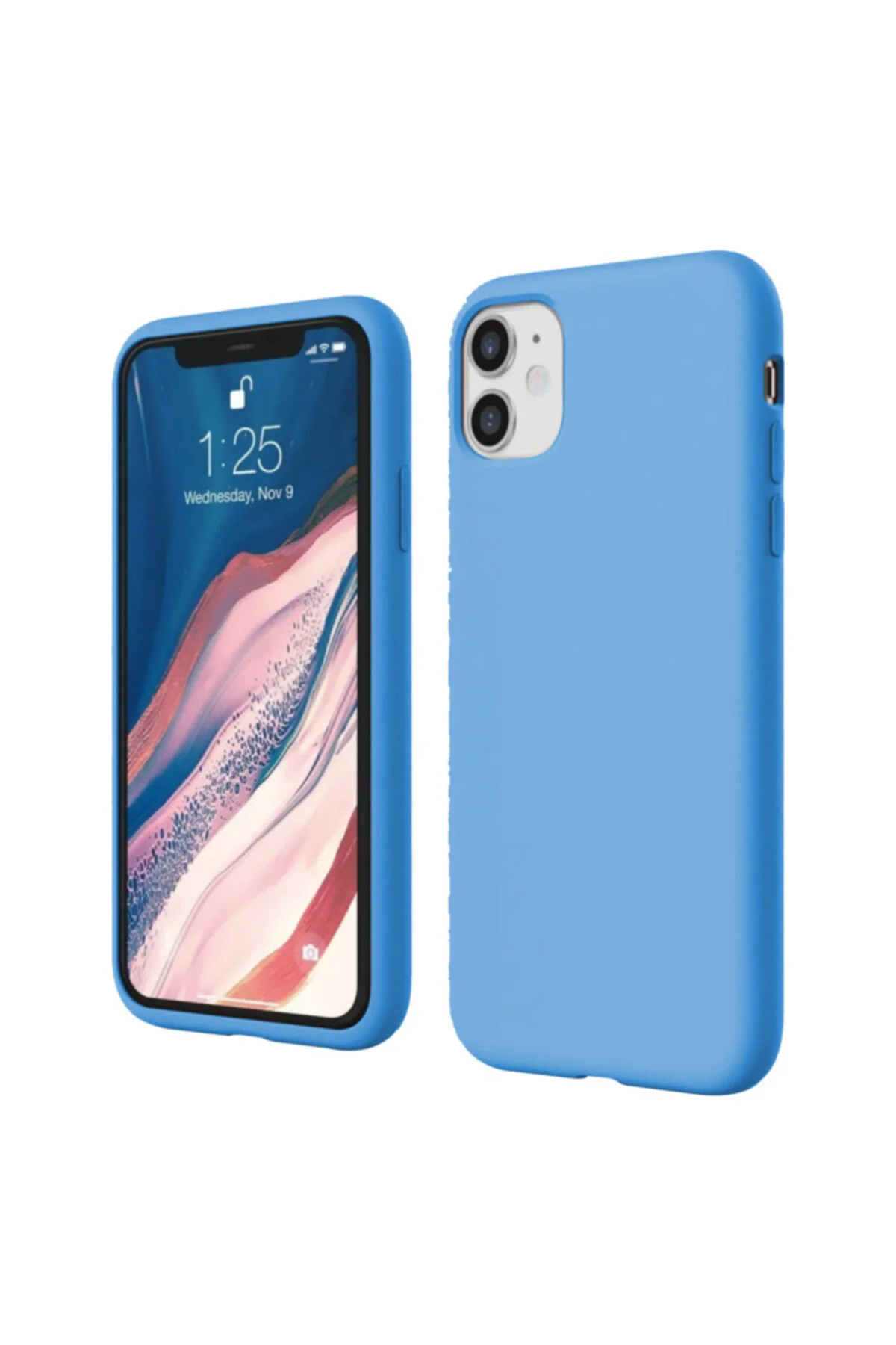 Apple iPhone 11 İnce Mat Silikon Kılıf Lacivert