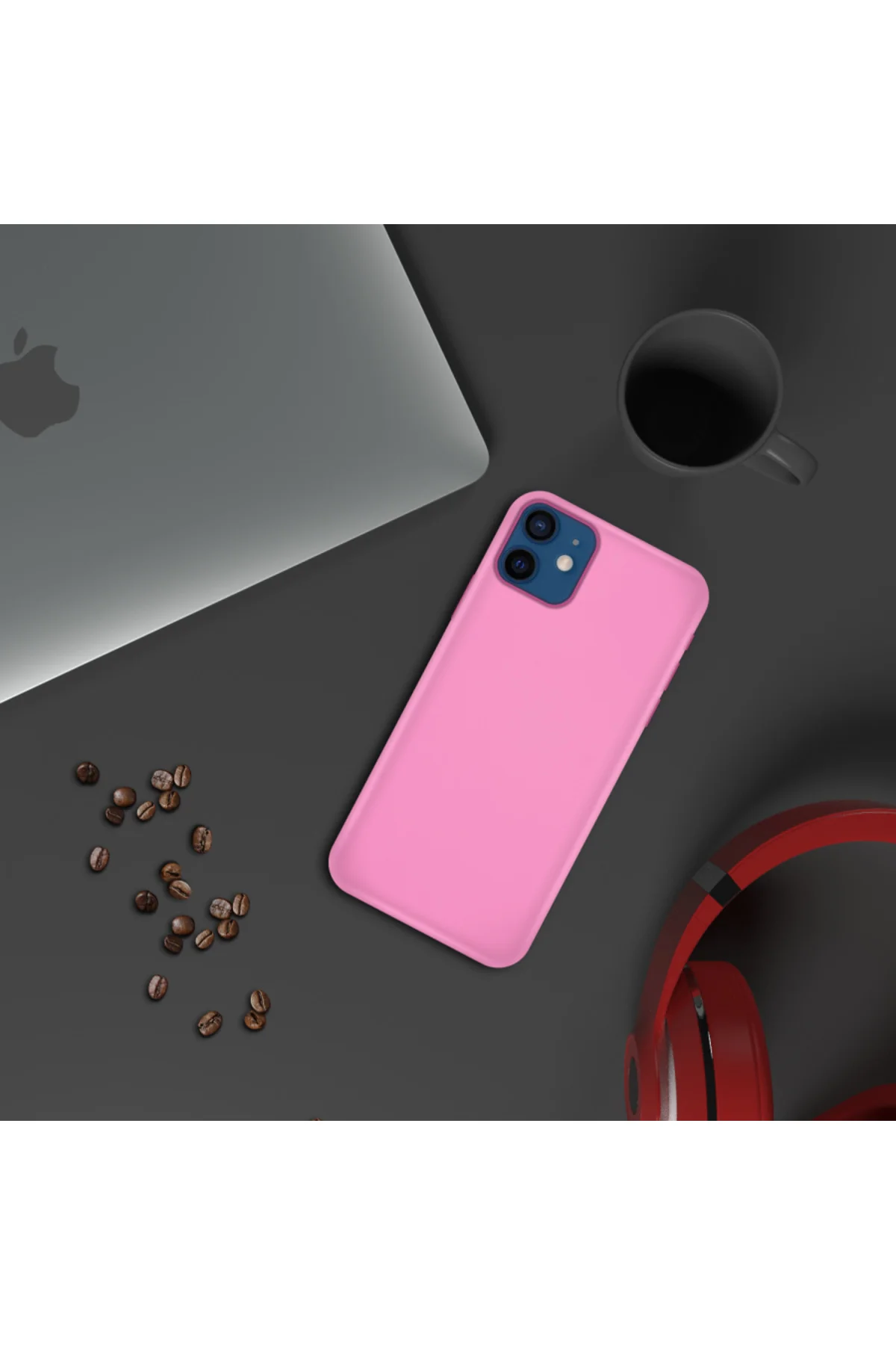 Apple iPhone 11 İnce Mat Silikon Kılıf Pembe Apple iPhone 11 İnce Mat Silikon Kılıf Pembe