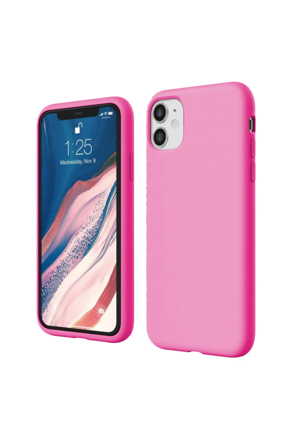 Apple iPhone 11 İnce Mat Silikon Kılıf Pembe Apple iPhone 11 İnce Mat Silikon Kılıf Pembe