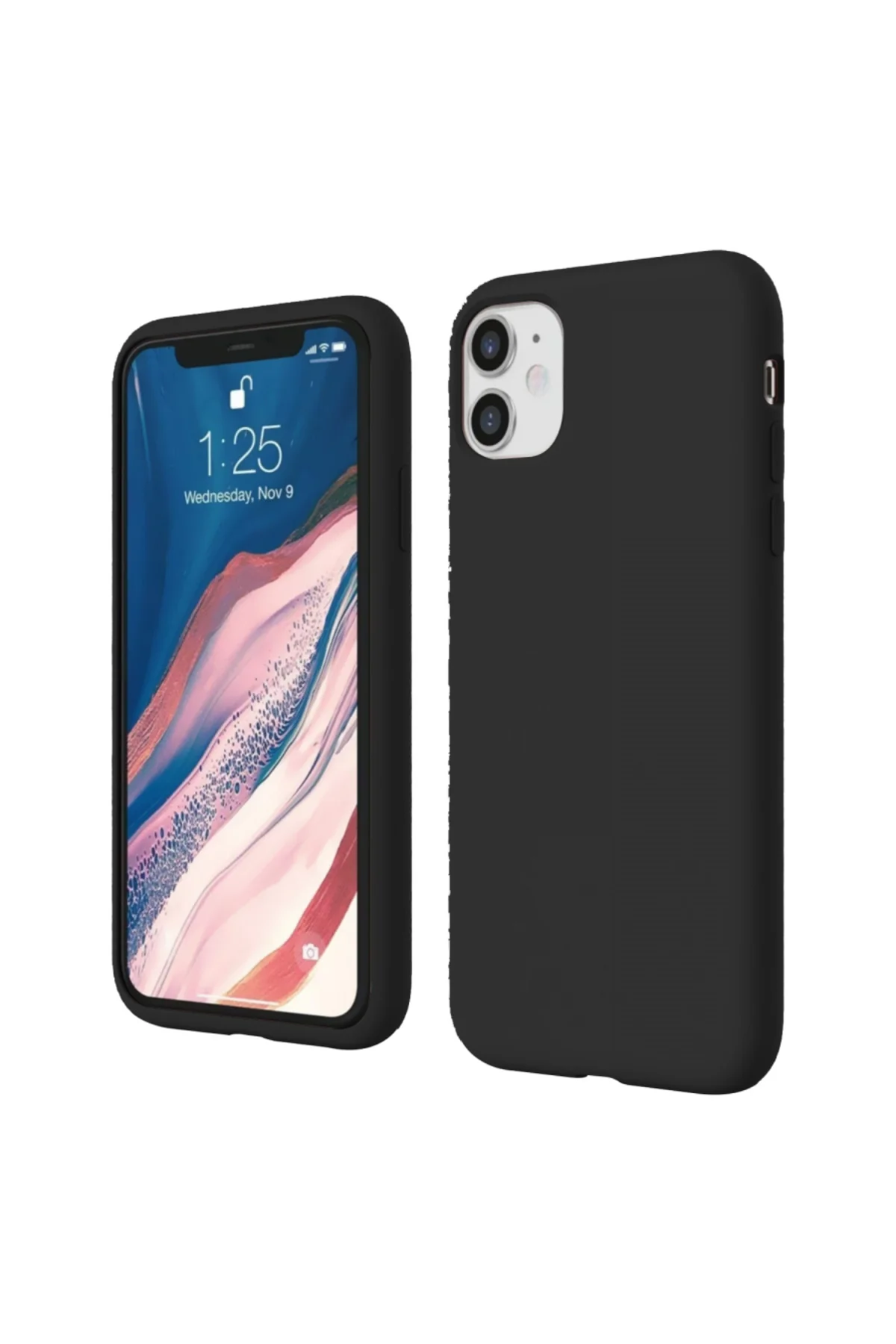 Apple iPhone 11 İnce Mat Silikon Kılıf Siyah Apple iPhone 11 İnce Mat Silikon Kılıf Siyah