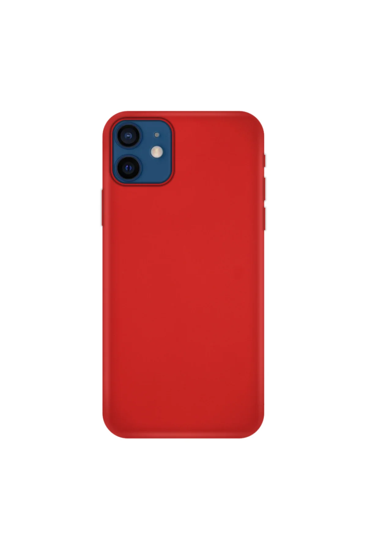 Apple iPhone 11 İnce Mat Silikon Kılıf Kırmızı