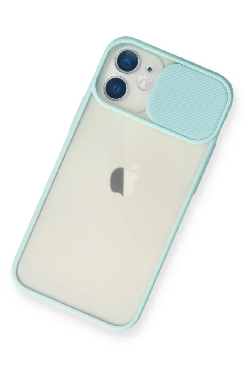 Apple iPhone 11 Kılıf Palm Buzlu Kamera Sürgülü Silikon - Turkuaz Apple iPhone 11 Kılıf Palm Buzlu Kamera Sürgülü Silikon - Turkuaz