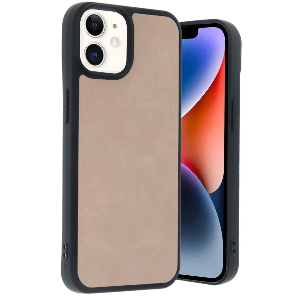 Apple iPhone 11 Kılıf Aras Deri Kapak - Pudra
