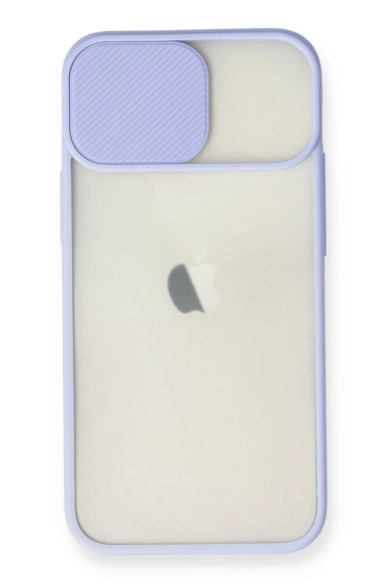Apple iPhone 11 Kılıf Palm Buzlu Kamera Sürgülü Silikon - Lila Apple iPhone 11 Kılıf Palm Buzlu Kamera Sürgülü Silikon - Lila
