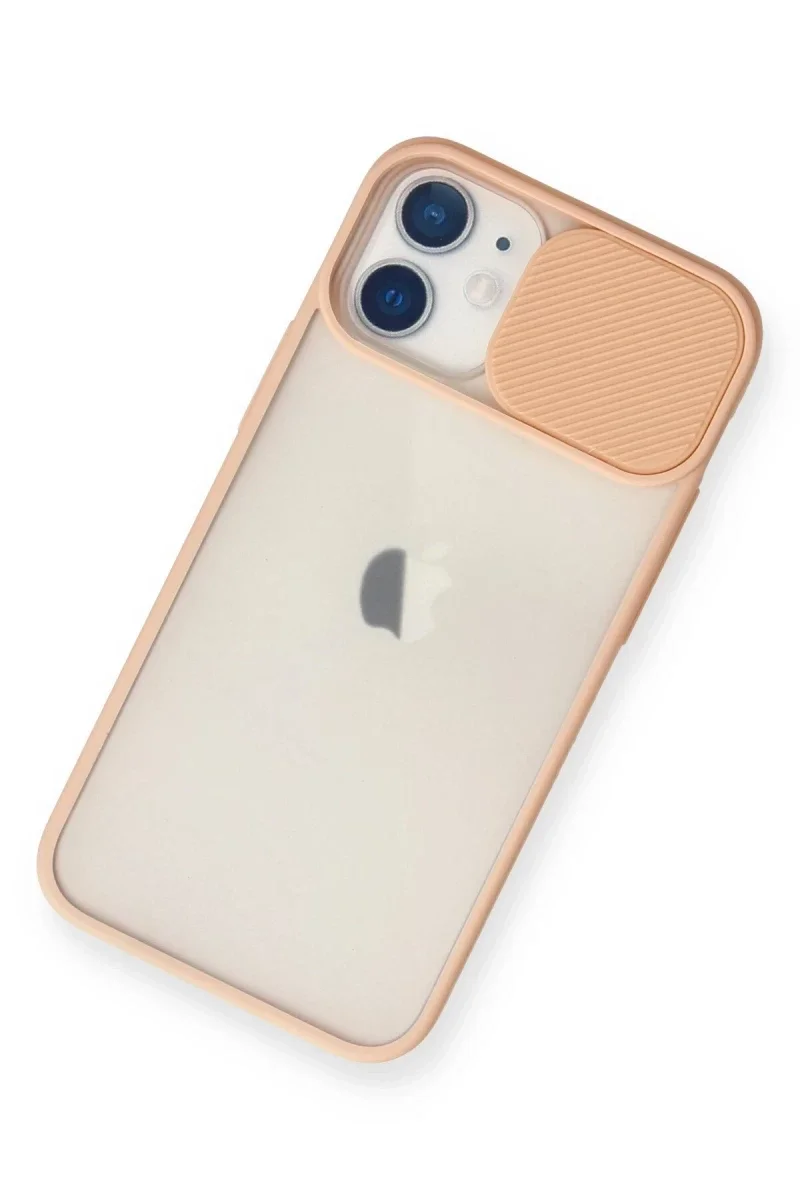 Apple iPhone 11 Kılıf Palm Buzlu Kamera Sürgülü Silikon - Pembe Apple iPhone 11 Kılıf Palm Buzlu Kamera Sürgülü Silikon - Pembe