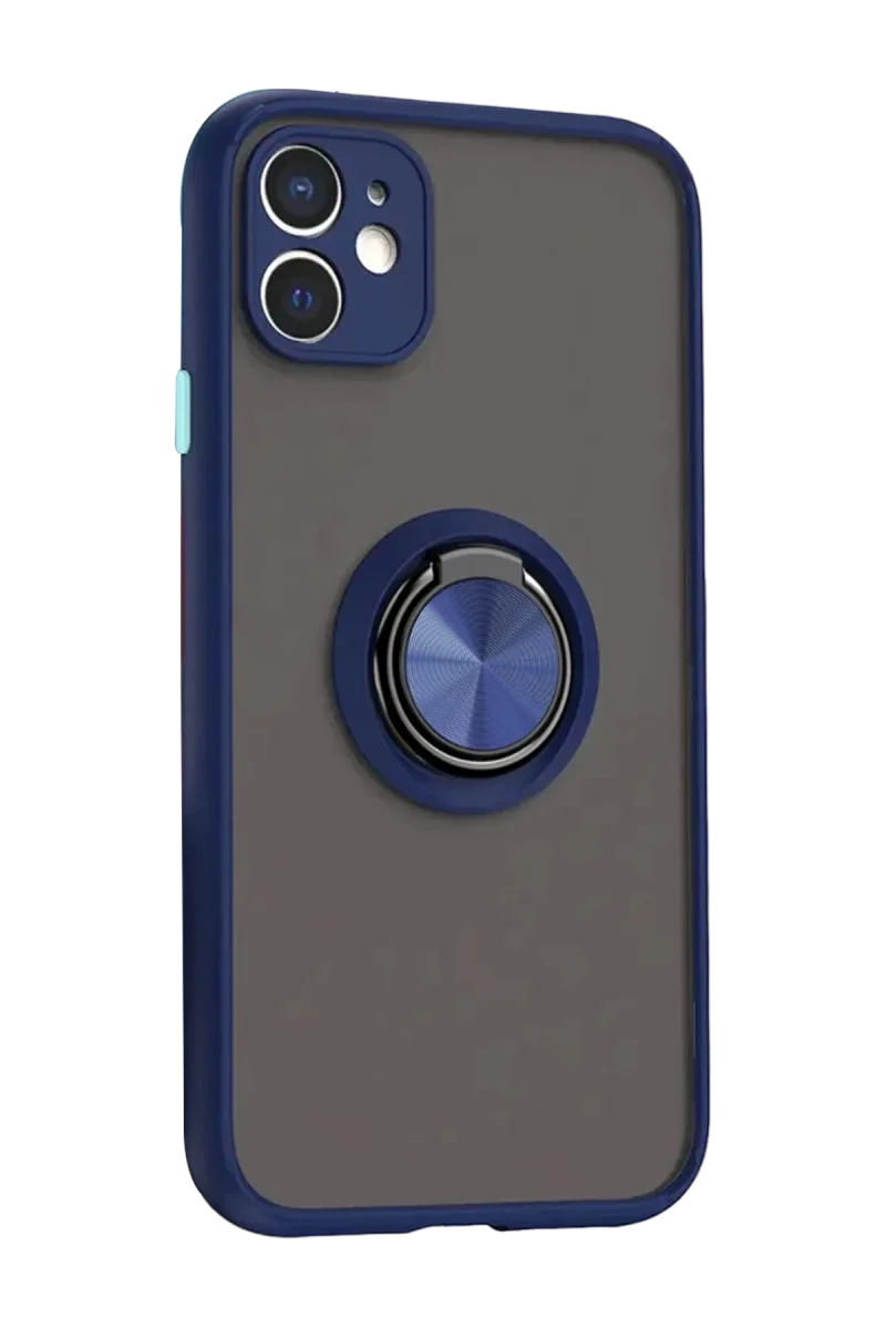 Apple iPhone 11 Kılıf Montreal Yüzüklü Silikon Kapak - Lacivert Fiyatı, Yorumları ve Özellikleri