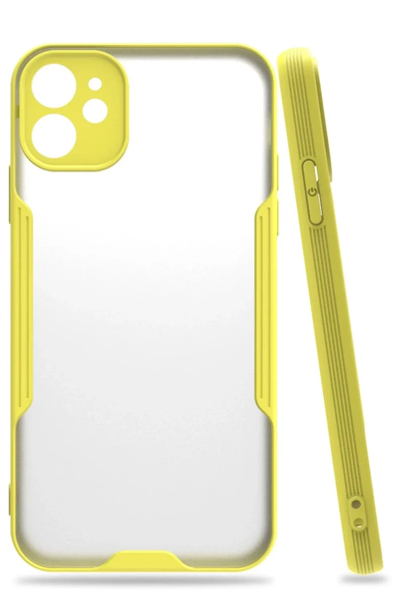 Apple iPhone 11 Kılıf Platin Silikon - Sarı Apple iPhone 11 Kılıf Platin Silikon - Sarı