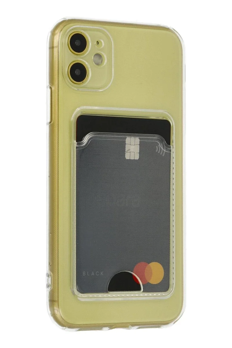 Apple iPhone 11 Kılıf Kart Şeffaf Silikon - Şeffaf Apple iPhone 11 Kılıf Kart Şeffaf Silikon - Şeffaf