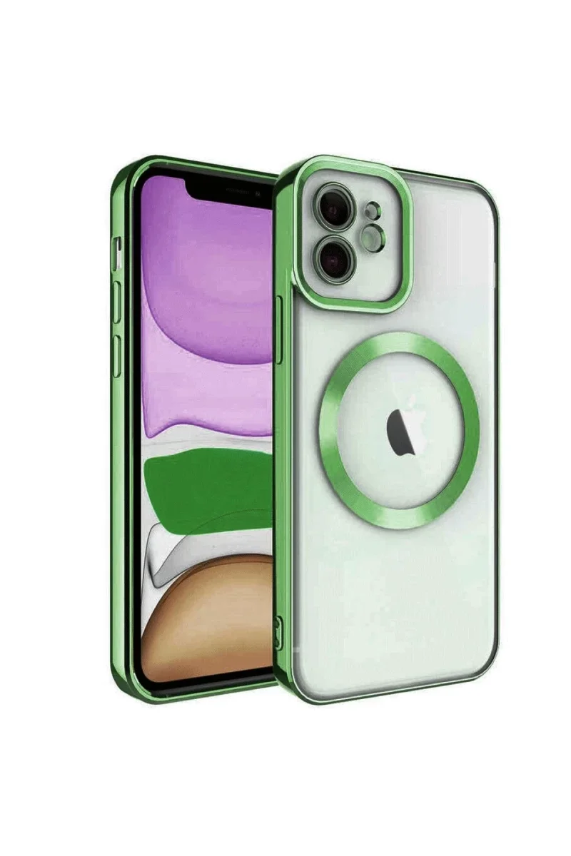 Apple iPhone 11 Kılıf Kross Magneticsafe Kapak - Koyu Yeşil