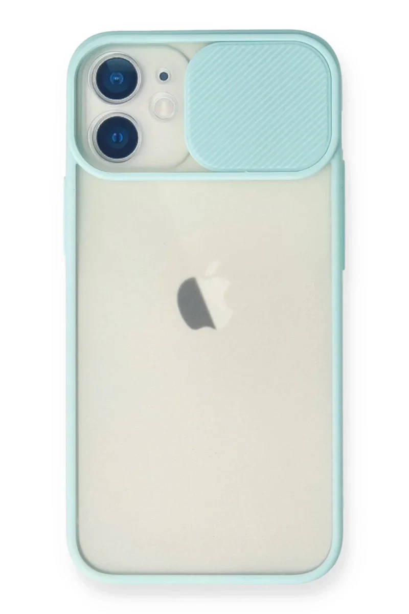 Apple iPhone 11 Kılıf Palm Buzlu Kamera Sürgülü Silikon - Turkuaz Apple iPhone 11 Kılıf Palm Buzlu Kamera Sürgülü Silikon - Turkuaz