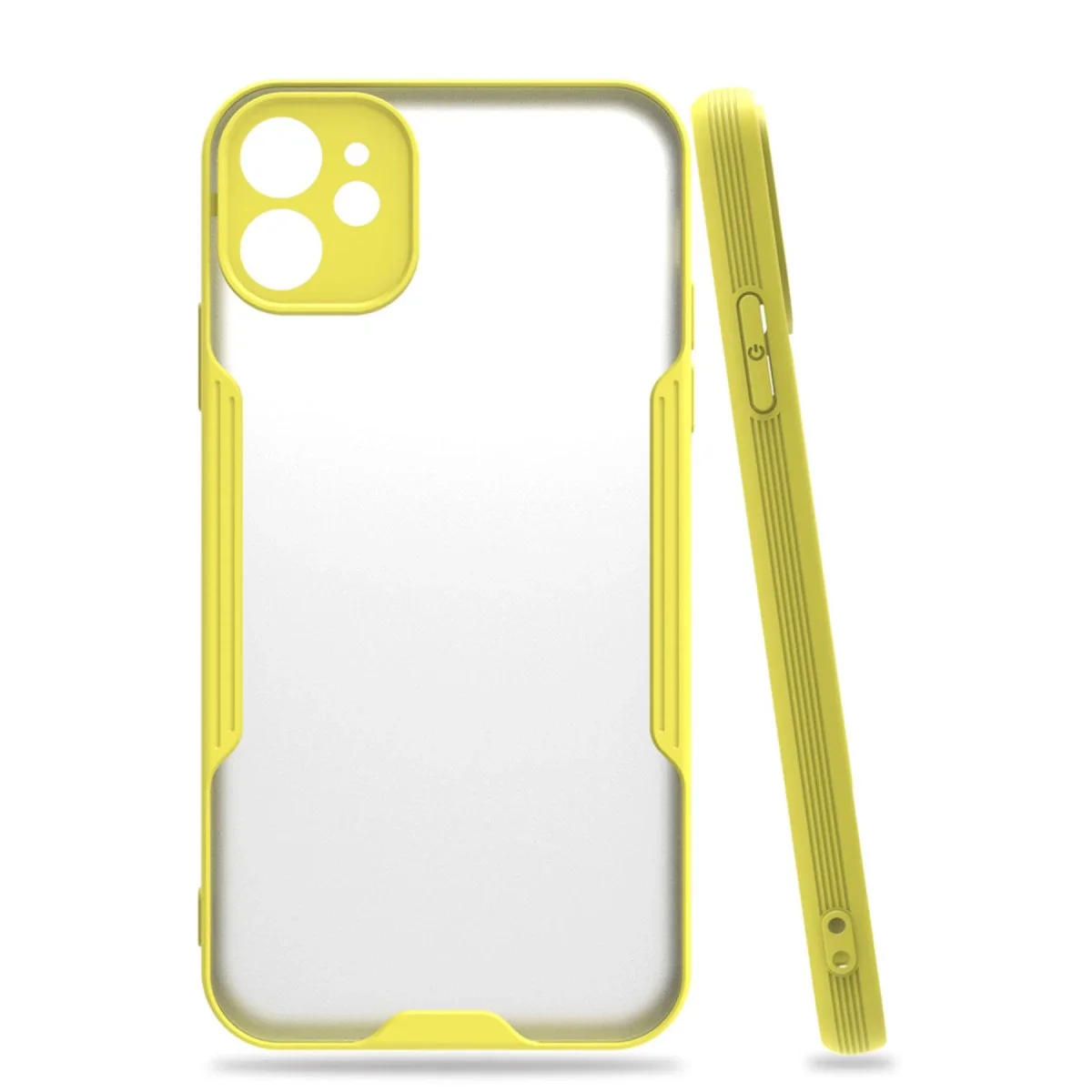 Apple iPhone 11 Kılıf Platin Silikon - Sarı Apple iPhone 11 Kılıf Platin Silikon - Sarı