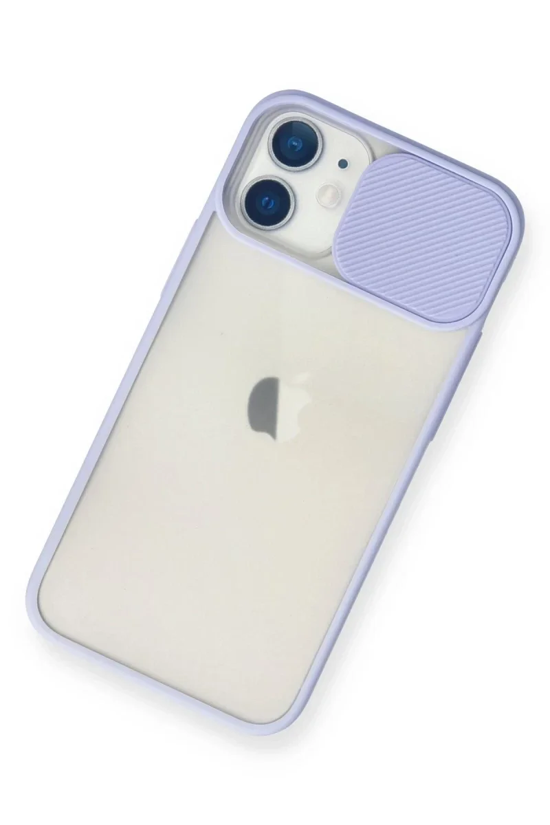 Apple iPhone 11 Kılıf Palm Buzlu Kamera Sürgülü Silikon - Lila Apple iPhone 11 Kılıf Palm Buzlu Kamera Sürgülü Silikon - Lila