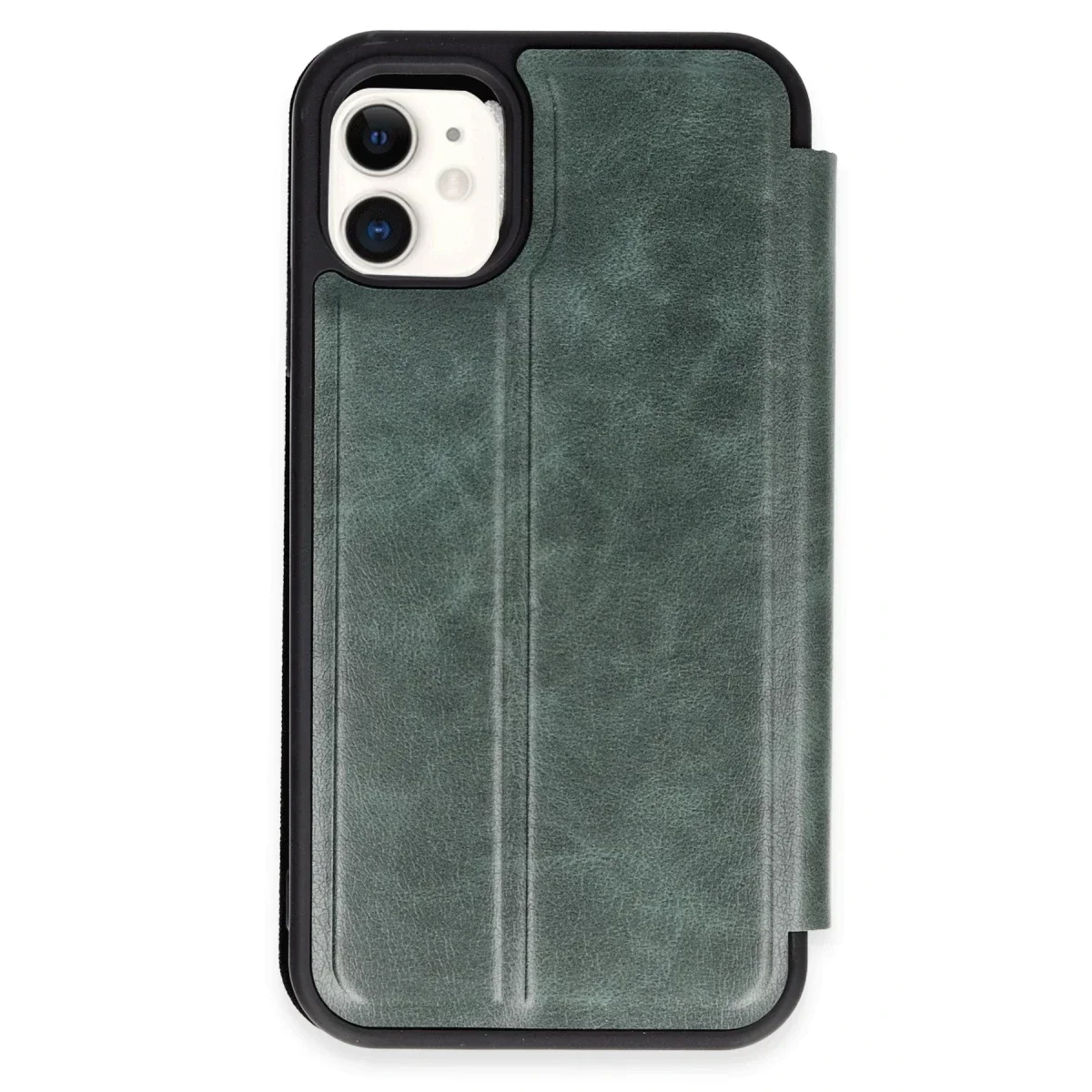 Apple iPhone 11 Kılıf Flip Cover - Koyu Yeşil