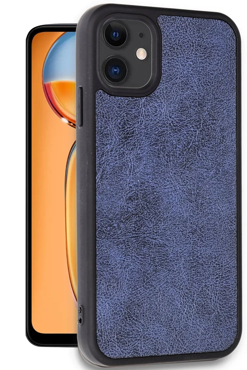 Apple iPhone 11 Kılıf Aras Deri Kapak - Lacivert Apple iPhone 11 Kılıf Aras Deri Kapak - Lacivert