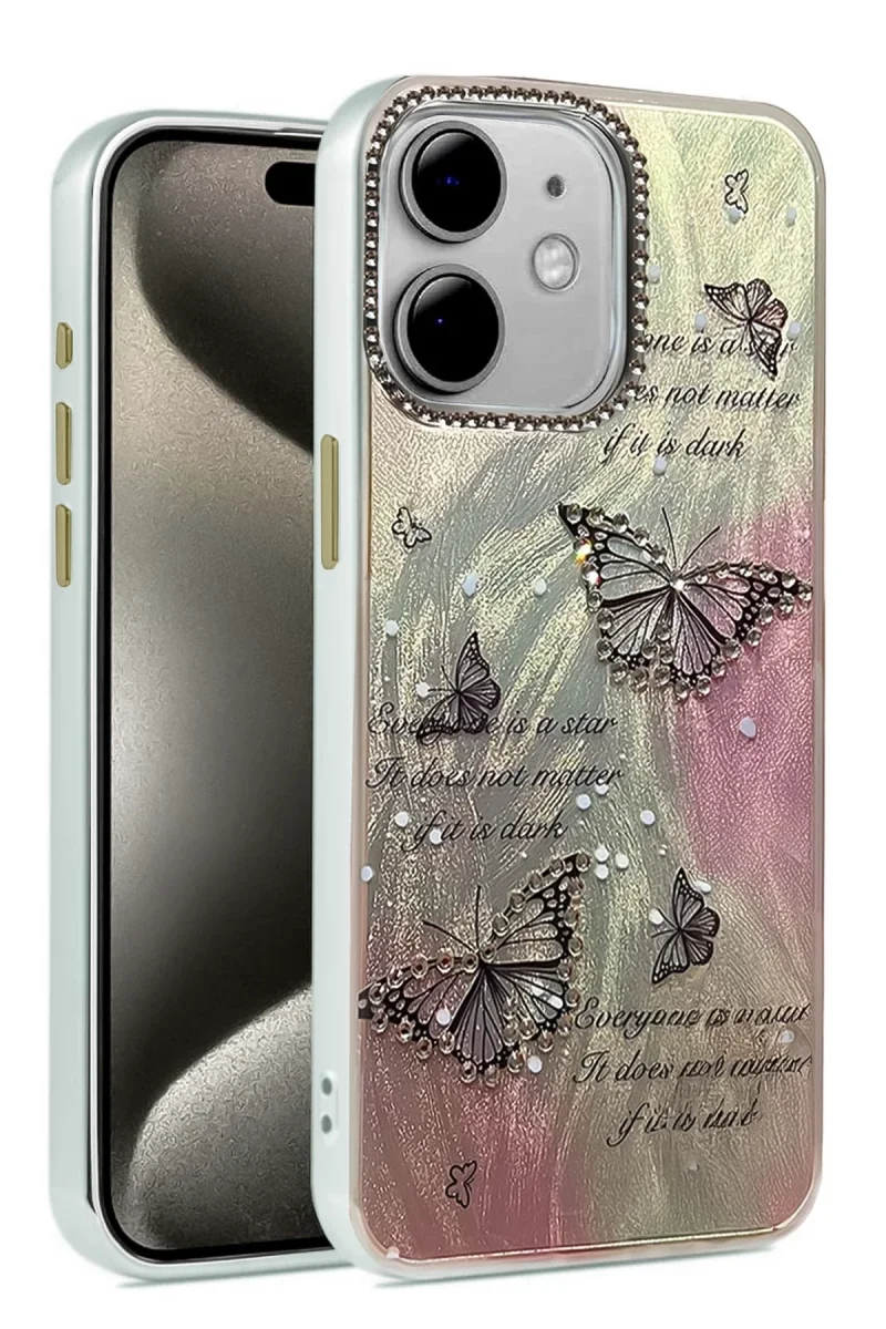 Apple iPhone 11 Kılıf Blade Aynalı Desenli Kapak - Desen 6