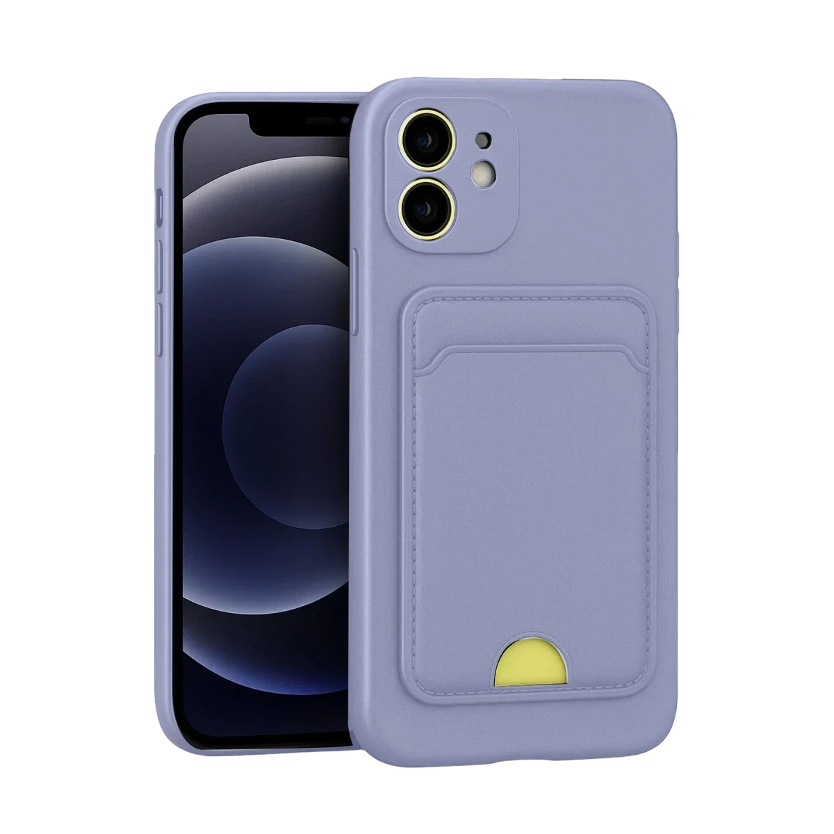 Apple iPhone 11 Kılıf Kelvin Kartvizitli Silikon - Lila