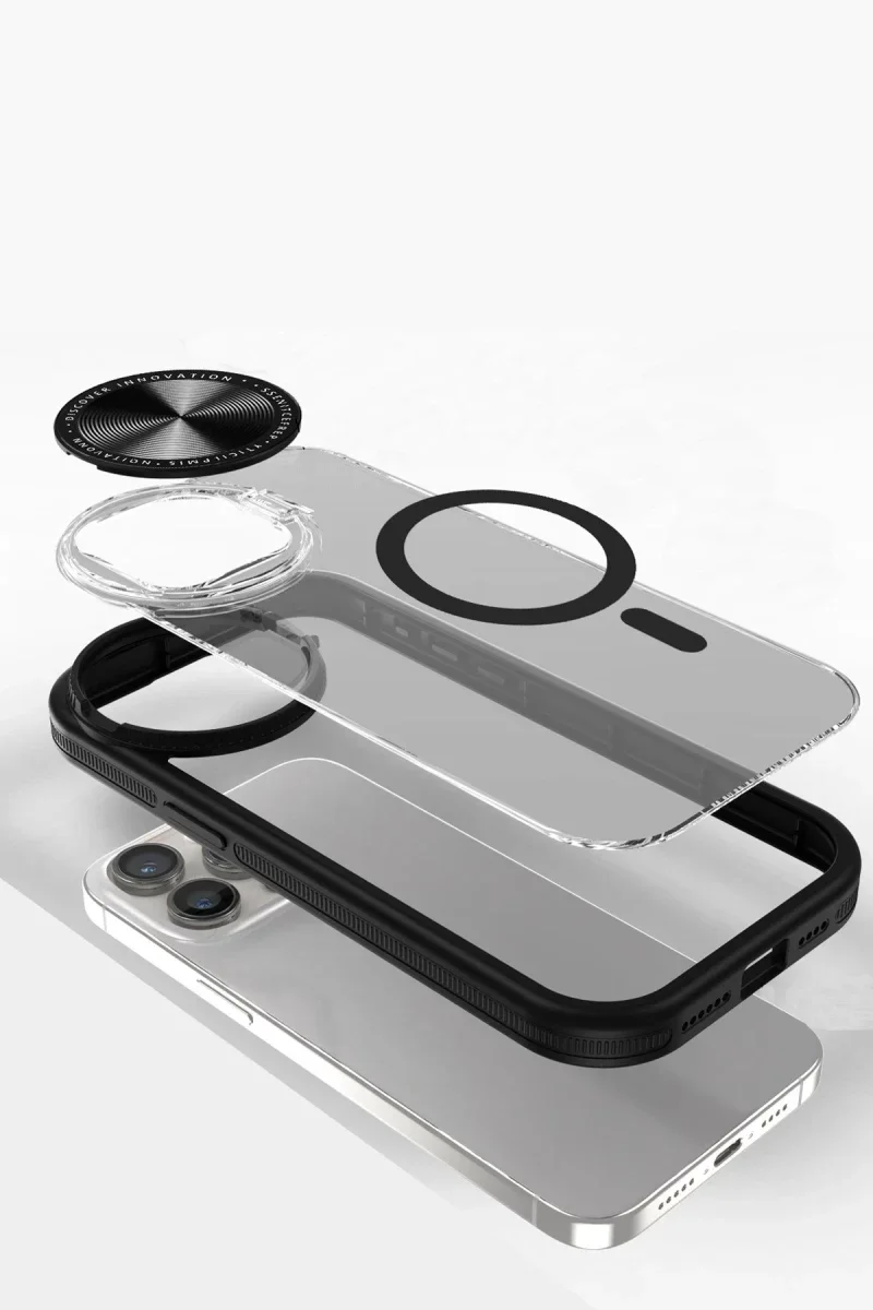 Apple iPhone 11 Kılıf Teleskop Lens Magsafe Silikon Kapak - Siyah