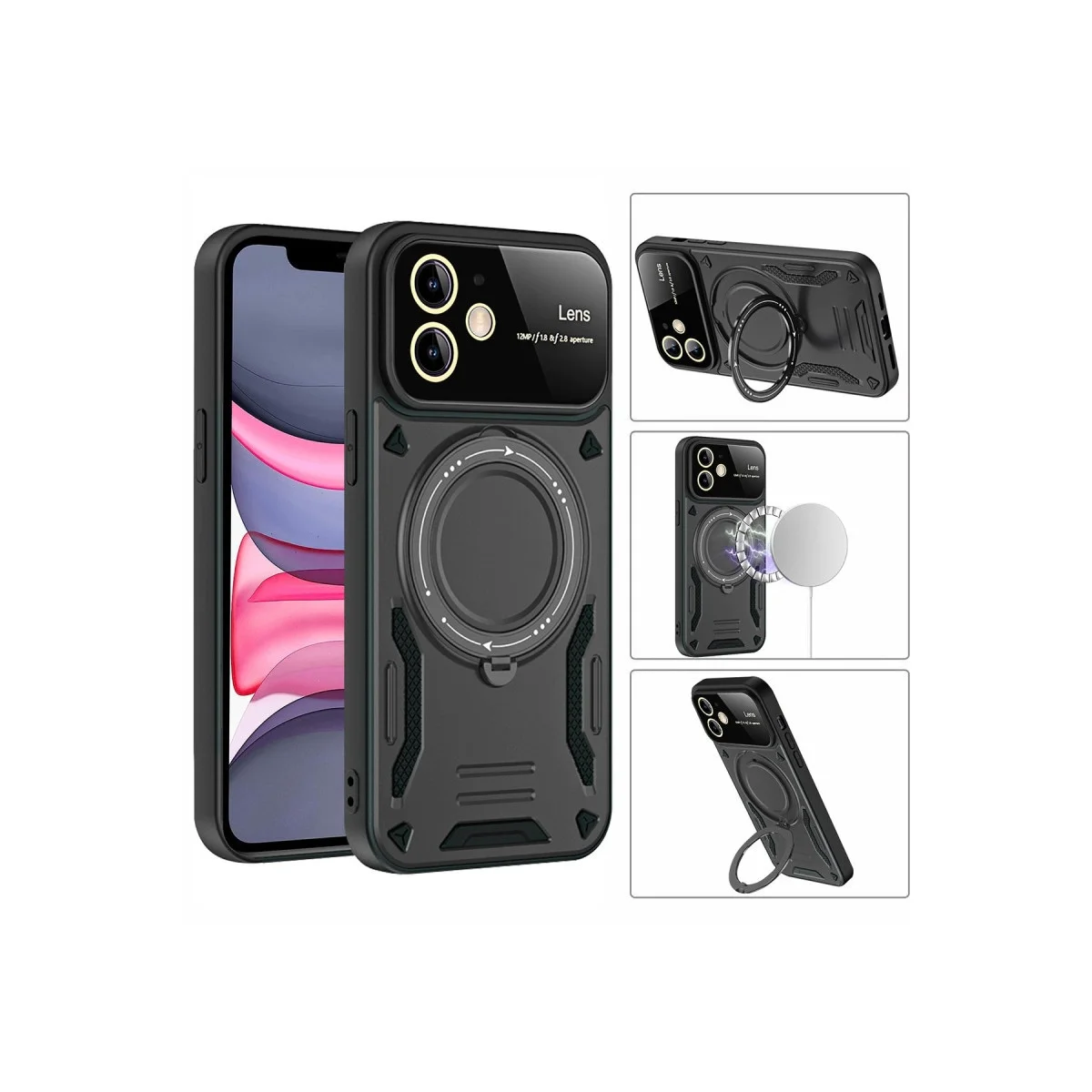 Apple İphone 11 Kılıf Joy Lens Standlı Kapak - Kırmızı Fiyatı, Yorumları ve Özellikleri