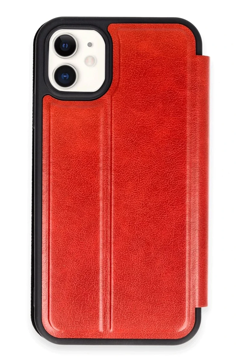 Apple iPhone 11 Kılıf Flip Cover - Kırmızı Apple iPhone 11 Kılıf Flip Cover - Kırmızı