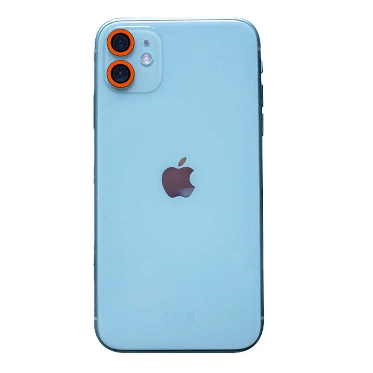 Apple iPhone 11 Neon Fosforlu Kamera Lens - Turuncu Apple iPhone 11 Neon Fosforlu Kamera Lens - Turuncu