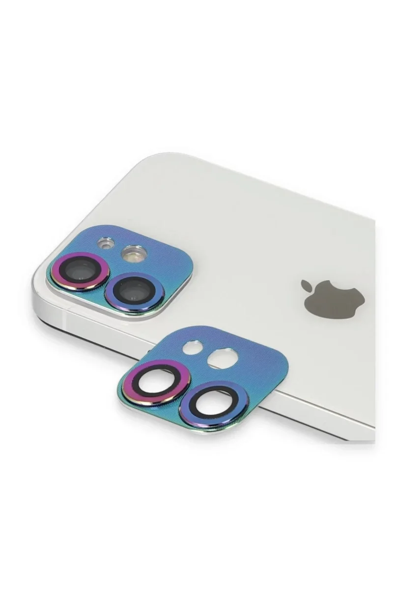Apple iPhone 11 Pers Alüminyum Kamera Lens - Rainbow Apple iPhone 11 Pers Alüminyum Kamera Lens - Rainbow