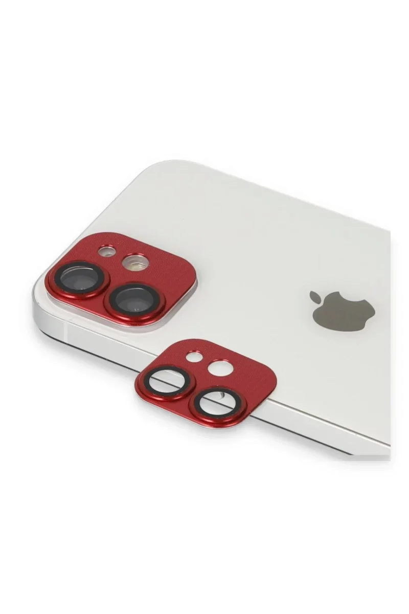 Apple iPhone 11 Pers Alüminyum Kamera Lens - Kırmızı Apple iPhone 11 Pers Alüminyum Kamera Lens - Kırmızı