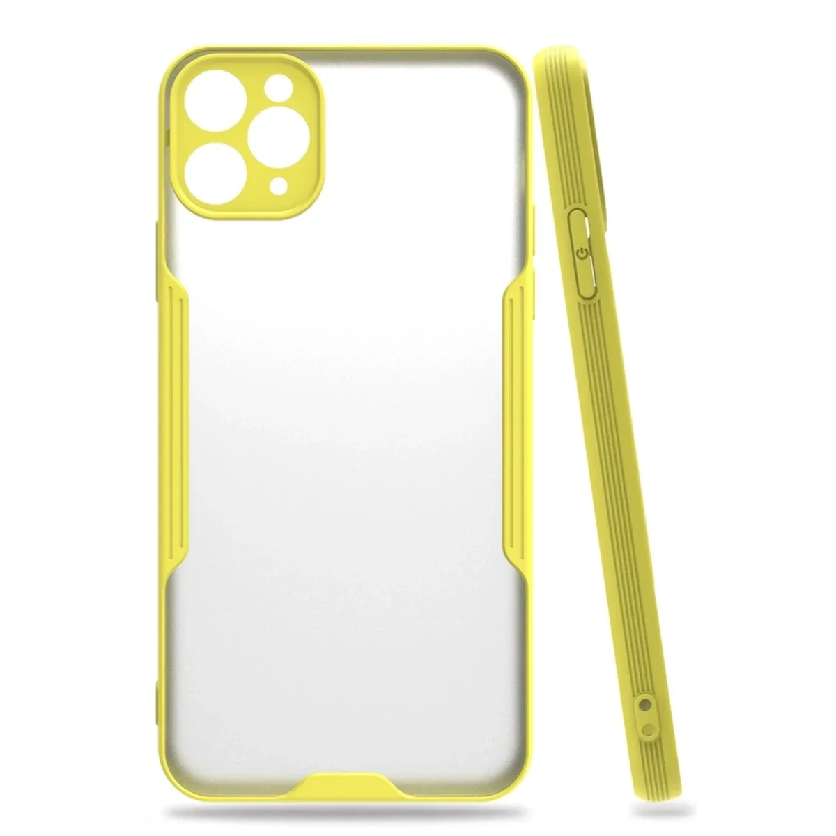 Apple iPhone 11 Pro Kılıf Platin Silikon - Sarı Apple iPhone 11 Pro Kılıf Platin Silikon - Sarı