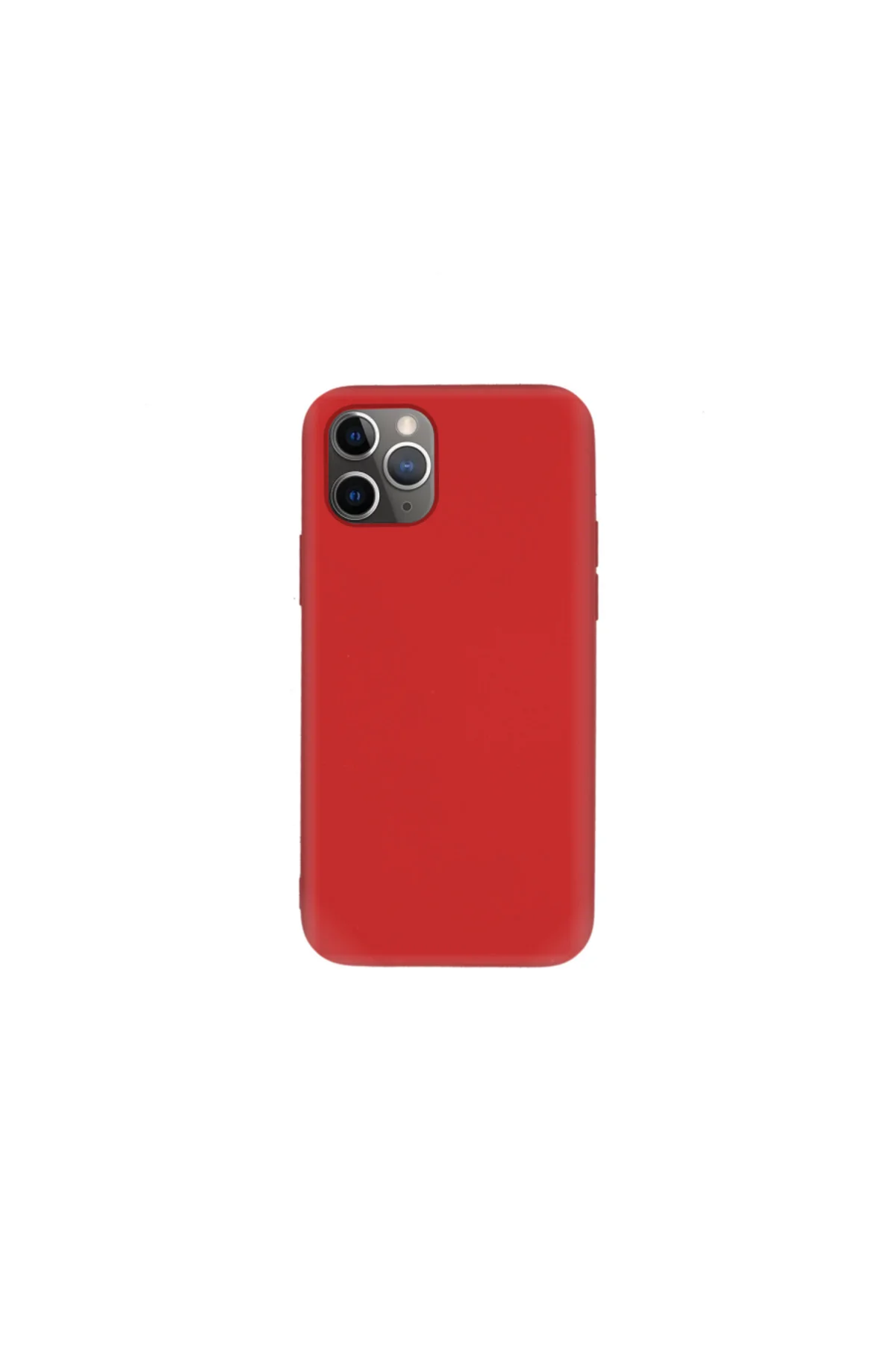 Apple iPhone 11 Pro İnce Mat Silikon Kılıf Kırmızı