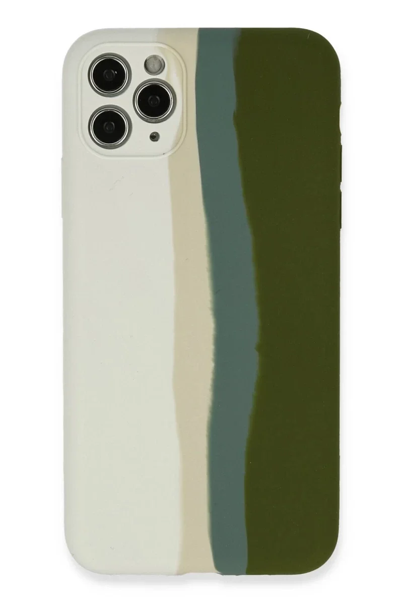 Apple iPhone 11 Pro Kılıf Ebruli Lansman Silikon - Beyaz-Yeşil Apple iPhone 11 Pro Kılıf Ebruli Lansman Silikon - Beyaz-Yeşil