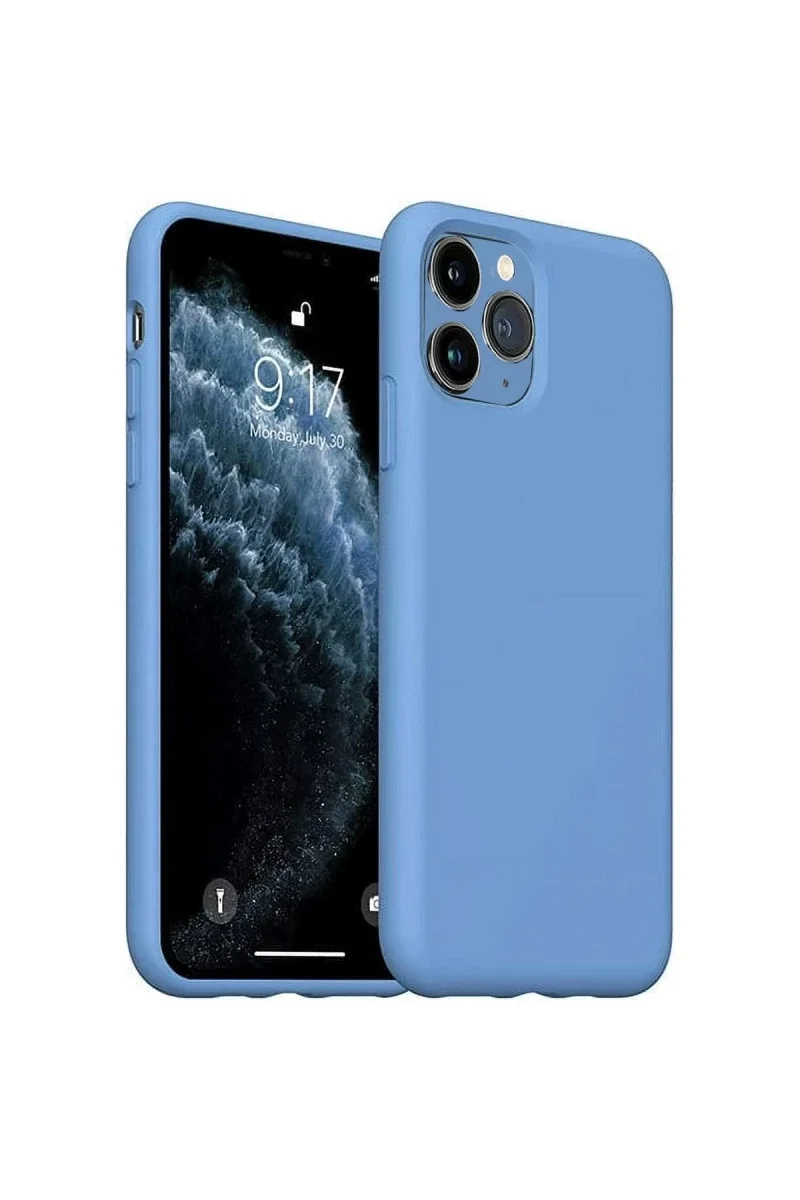 Apple iPhone 11 Pro Max Kılıf Nano içi Kadife Silikon - Mavi Apple iPhone 11 Pro Max Kılıf Nano içi Kadife Silikon - Mavi