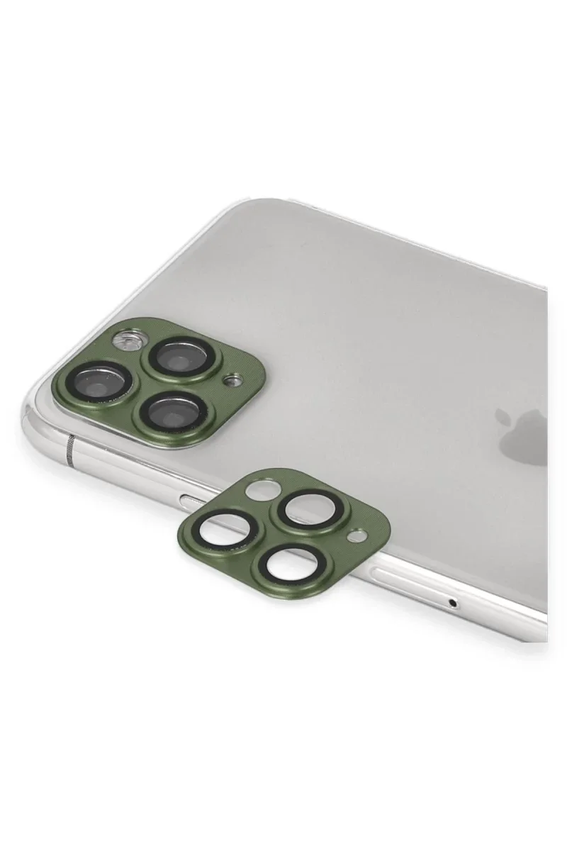 Apple iPhone 11 Pro Max Pers Alüminyum Kamera Lens - Yeşil Apple iPhone 11 Pro Max Pers Alüminyum Kamera Lens - Yeşil