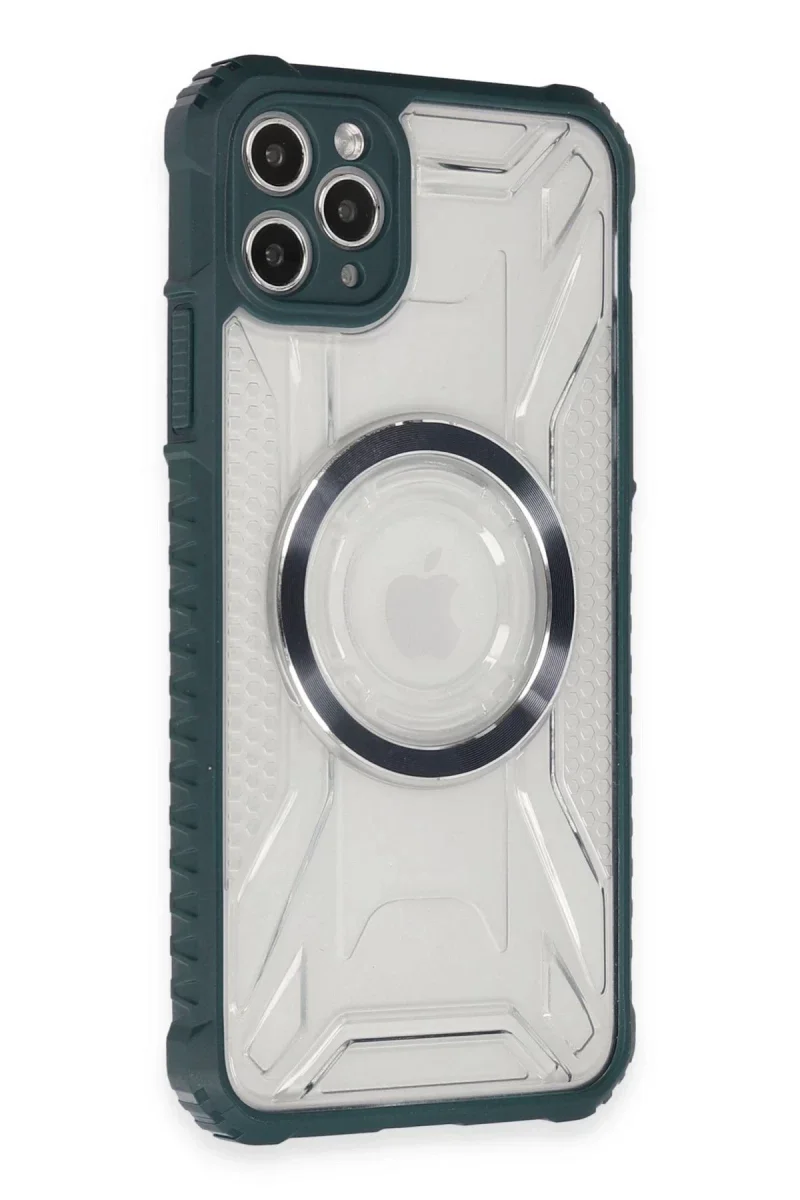 Apple iPhone 11 Pro Max Kılıf Prag Magneticsafe Kapak - Koyu Yeşil Apple iPhone 11 Pro Max Kılıf Prag Magneticsafe Kapak - Koyu Yeşil