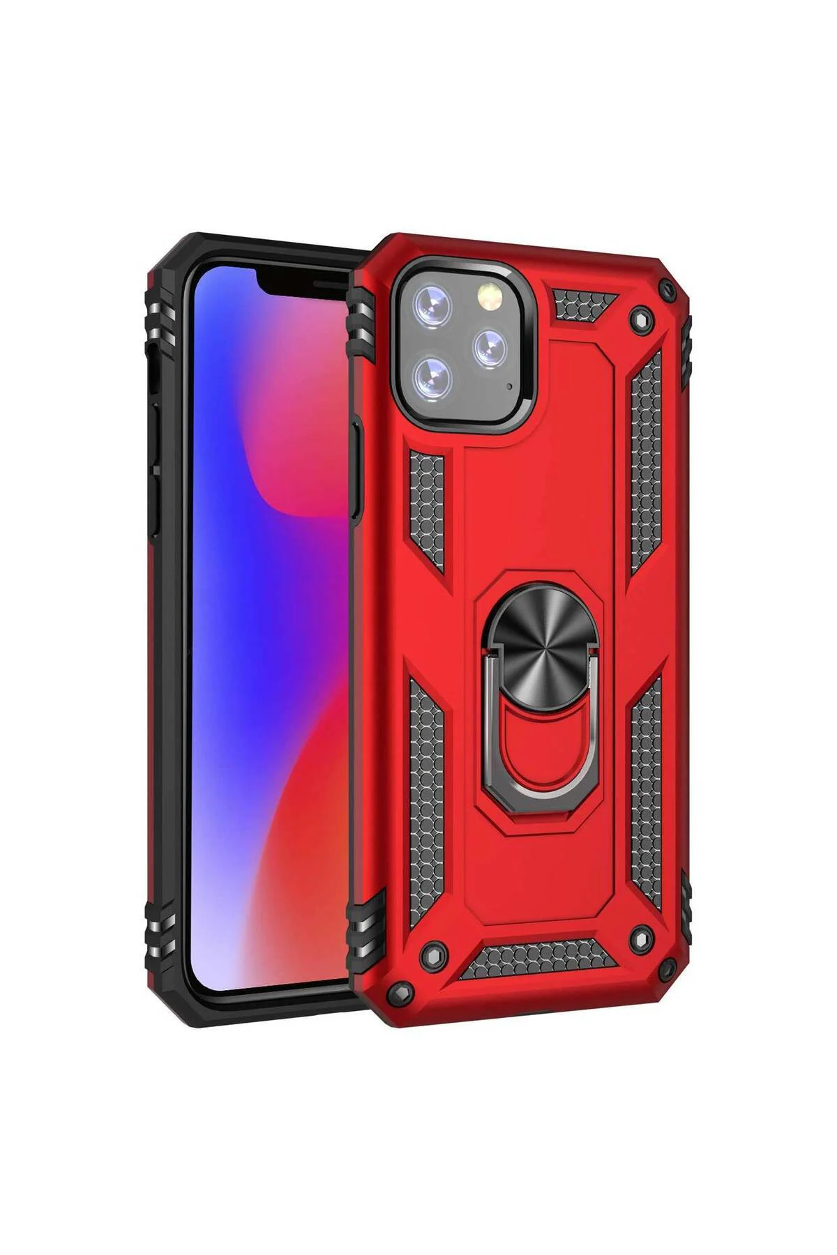 Apple iPhone 11 Pro Max Yüzüklü Tank Kılıf Lacivert