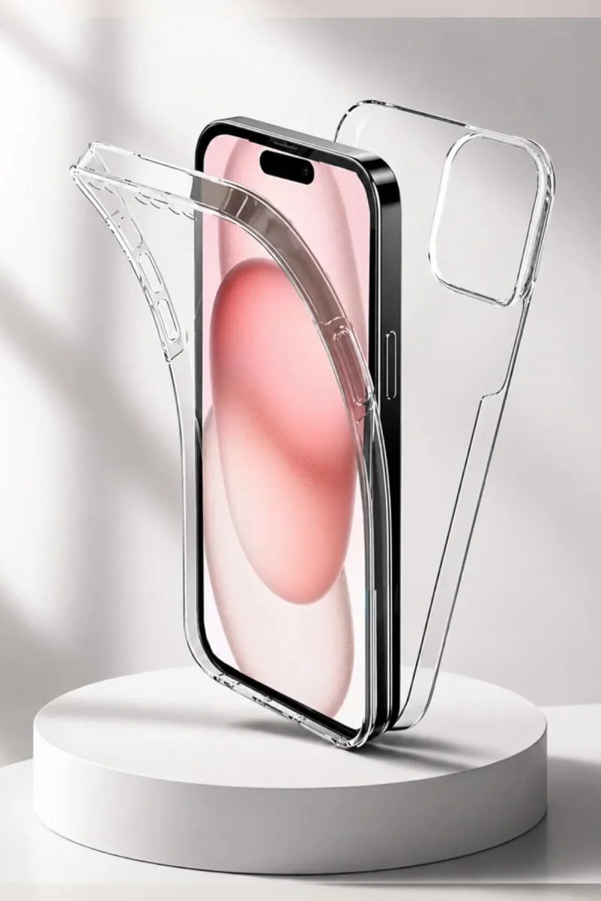 Apple iPhone 11 Pro Max Çift Taraflı Silikon Kılıf Şeffaf
