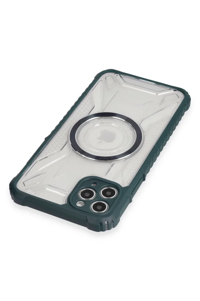 Apple iPhone 11 Pro Max Kılıf Prag Magneticsafe Kapak - Koyu Yeşil Apple iPhone 11 Pro Max Kılıf Prag Magneticsafe Kapak - Koyu Yeşil