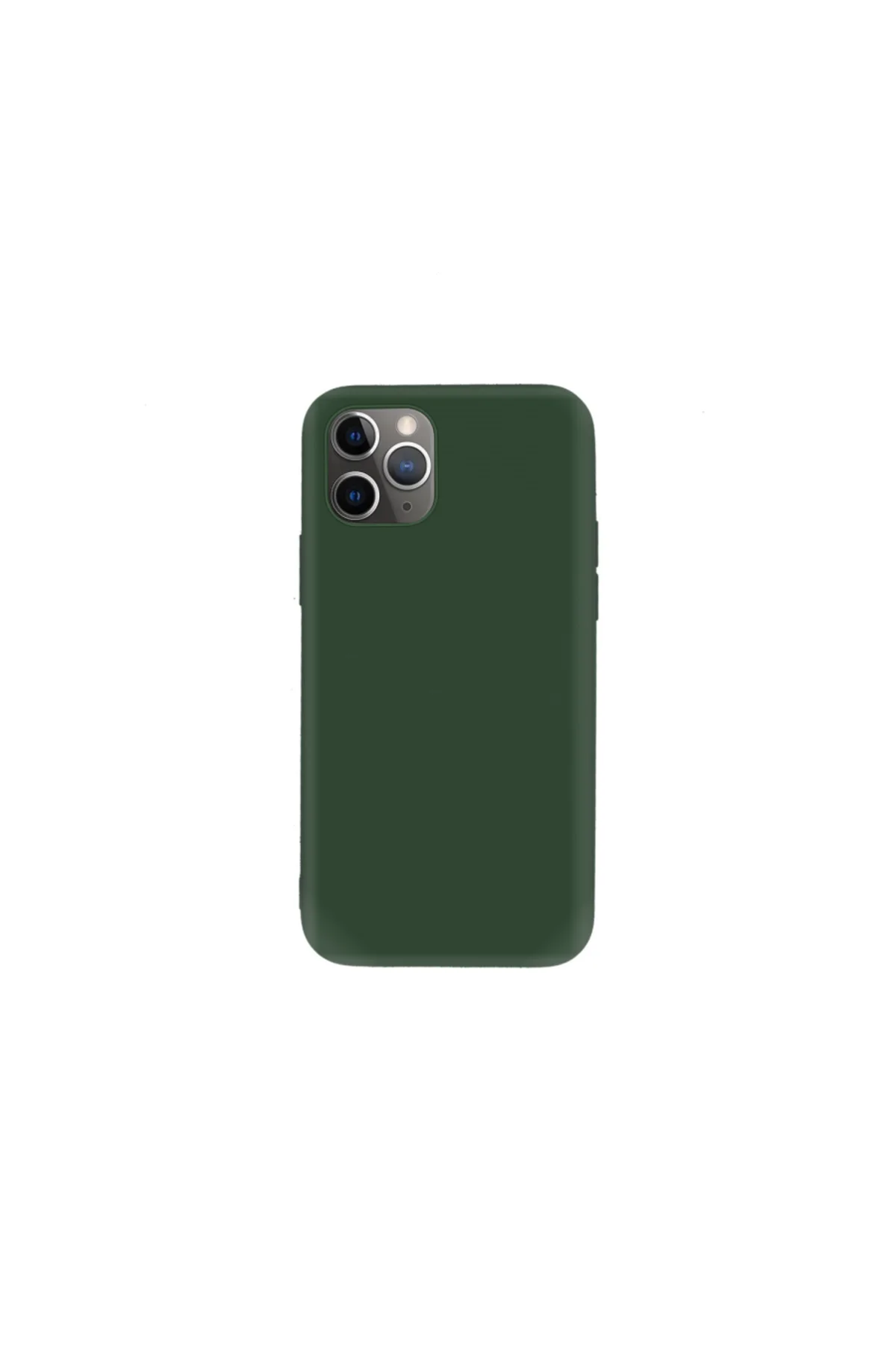 Apple iPhone 11 Pro İnce Mat Silikon Kılıf Haki